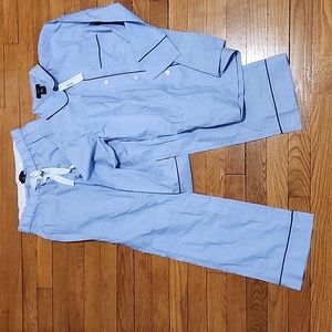 J. Crew NWT size xs (petite line) chambray long sleeve pajamas
